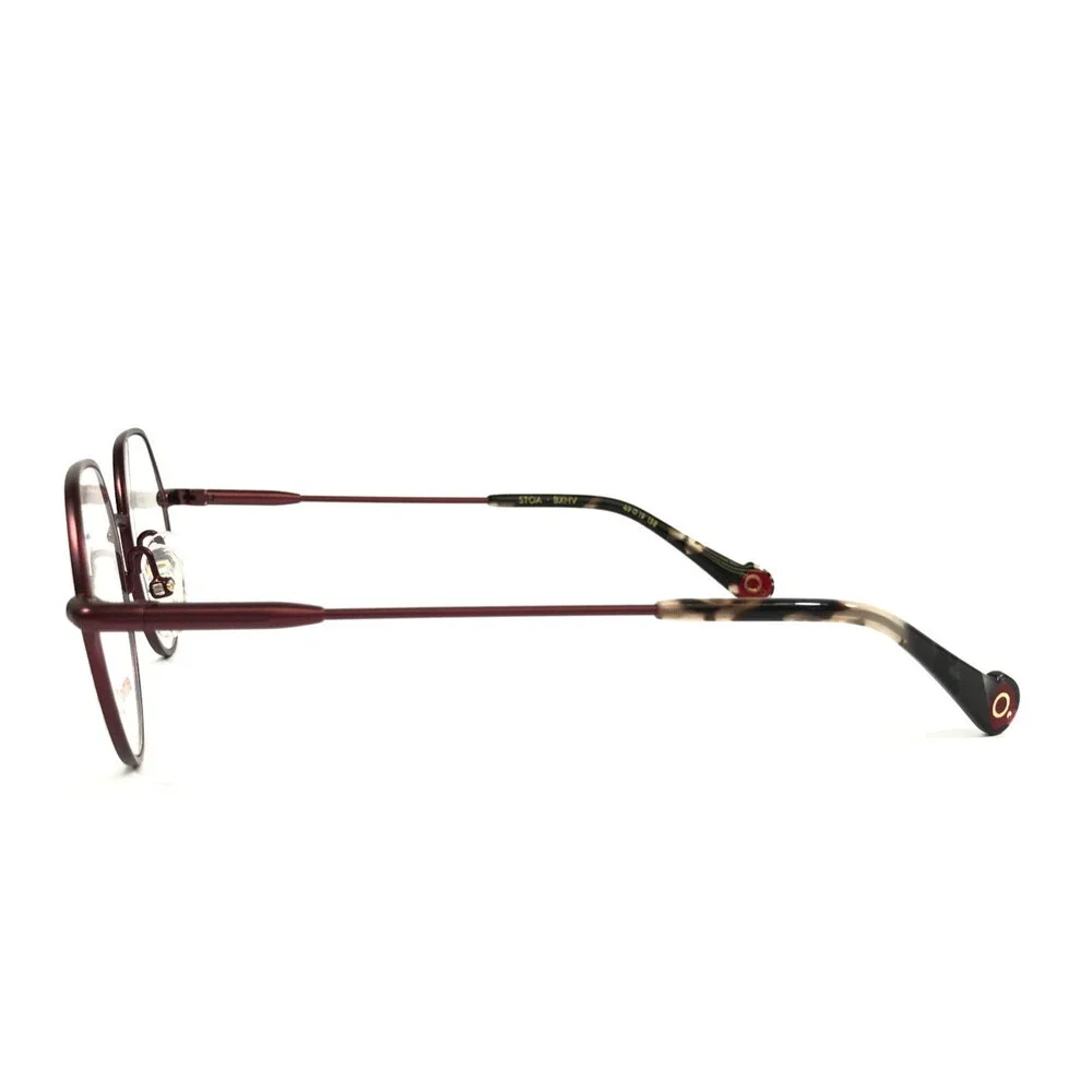 Etnia Barcelona Eyeglasses Frames STOA BXHV Bordeaux Havana Wire Rim 49-19-138